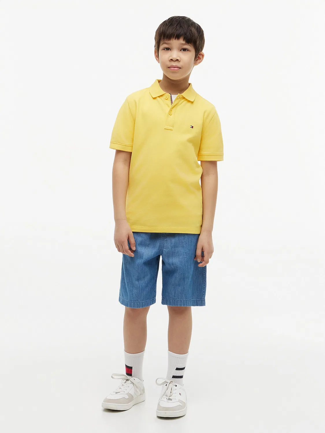 Рубашка Tommy Hilfiger Essential светло-желтого цвета — фото 3