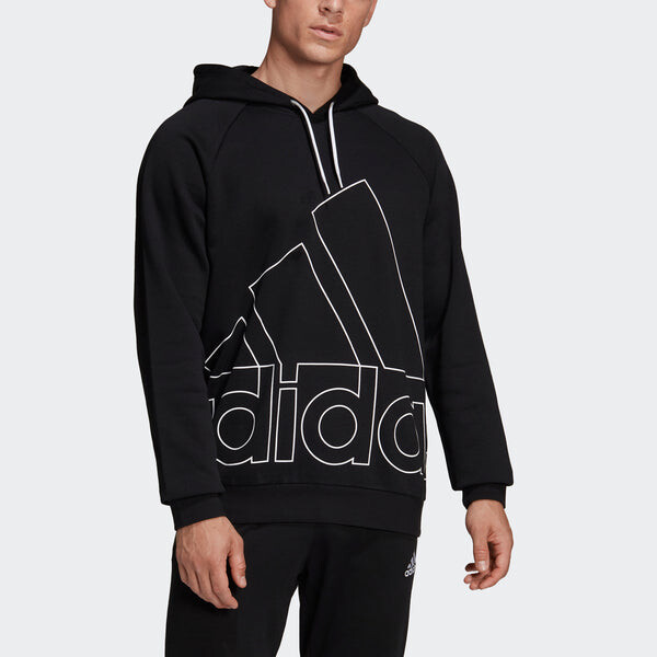 Толстовка Men's adidas Big Lo Hd Fl Logo Printing Pullover Sports Black, черный — фото 2