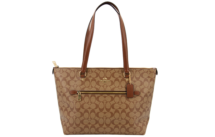 

COACH Холщовая сумка с кожаной галереей
