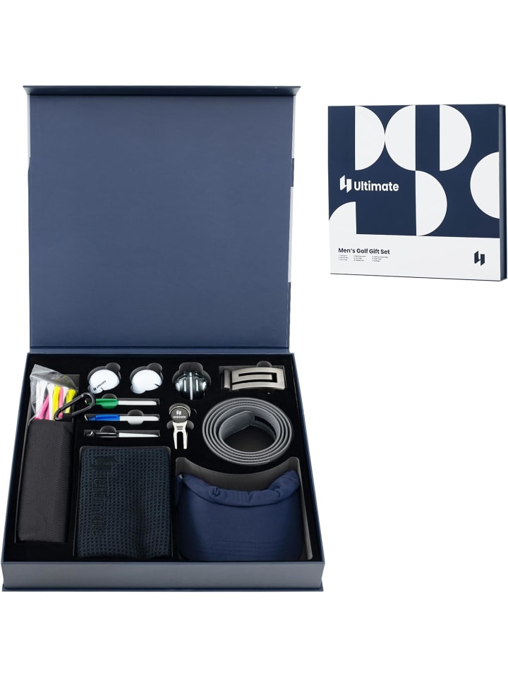 

COSTWAY Полный подарочный набор для гольфа темно-синего цвета