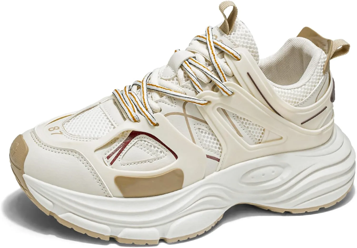 

Мужские беговые кроссовки GSIGUL для тренировок, спортивная обувь для ходьбы с амортизацией, мужские кроссовки для тенниса и повседневной носки, бежевый