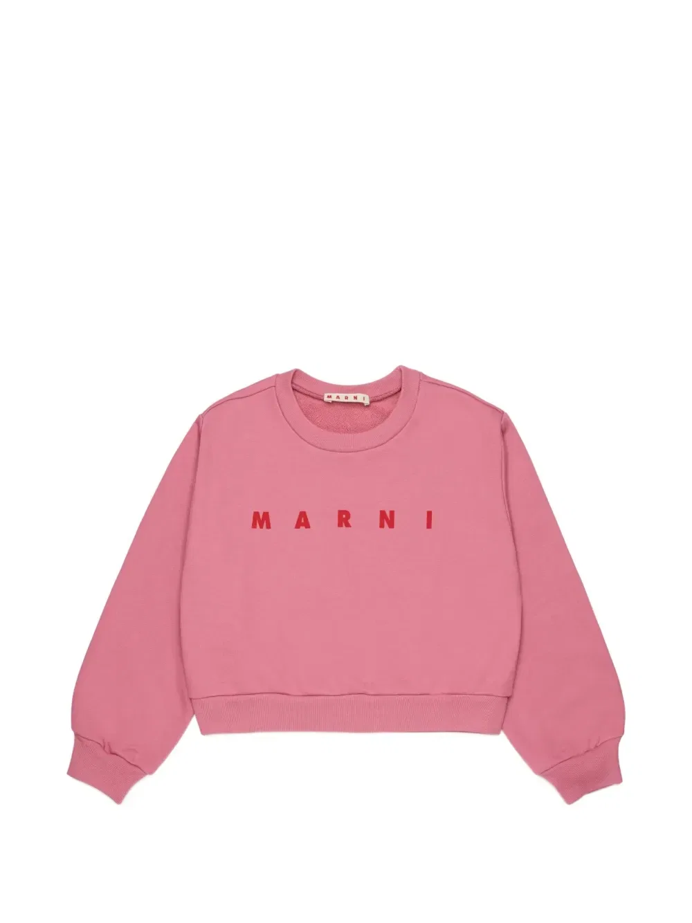 Свитшот с логотипом Marni Kids, розовый