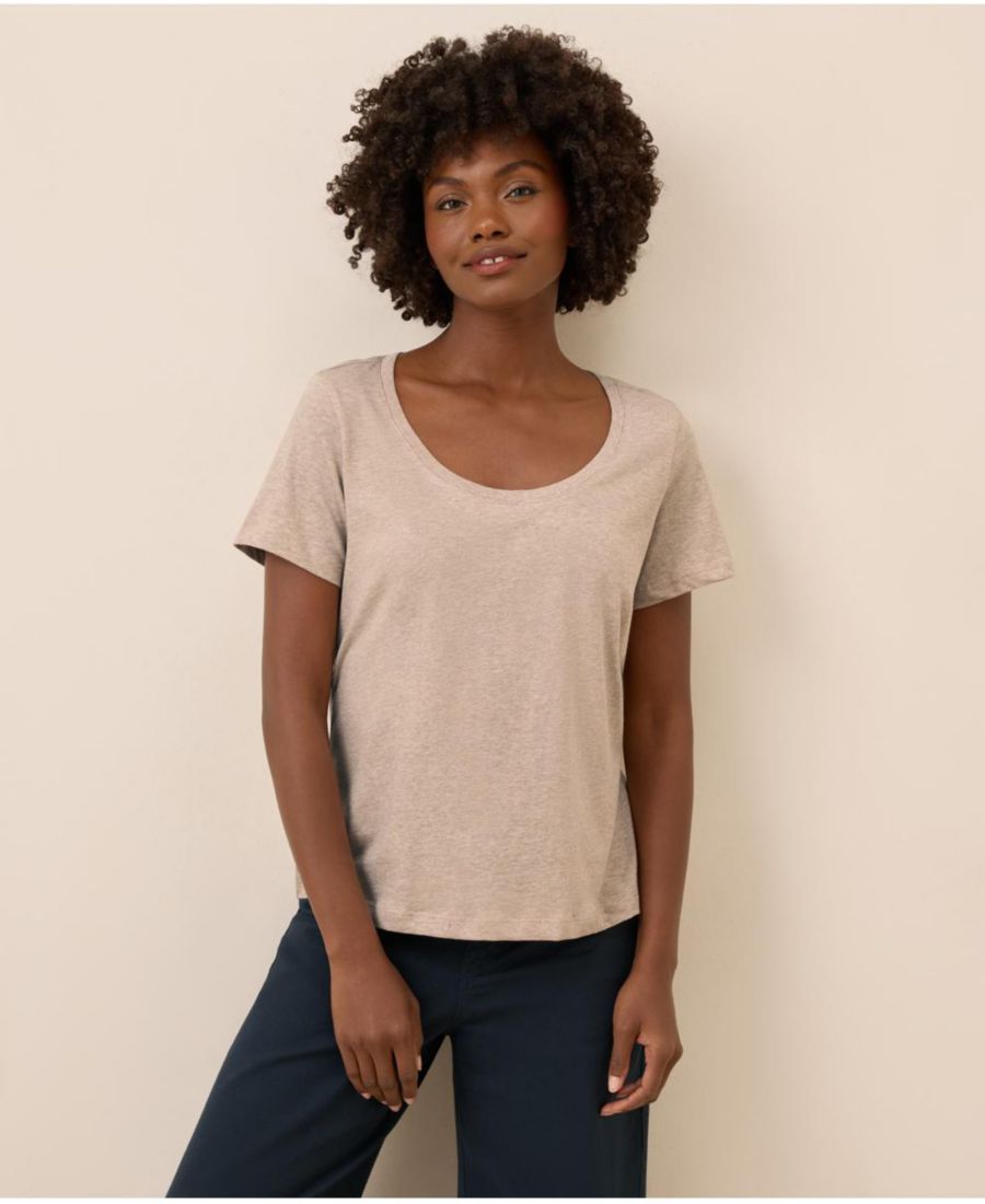 

Женская футболка Softspun с вырезом-лодочкой Pact, Flax heather