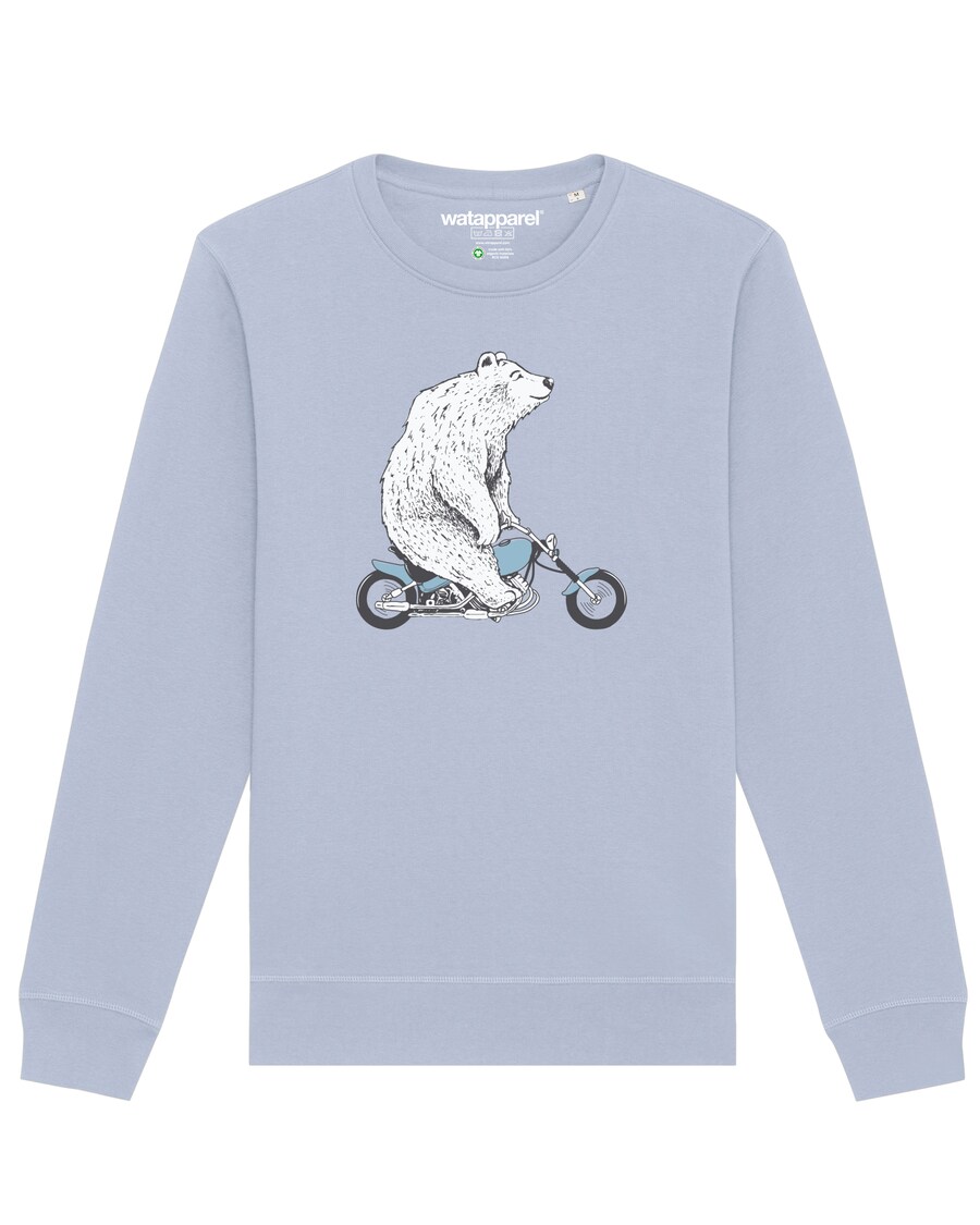 

Толстовка Watapparel Bär auf Bike, светло-синий