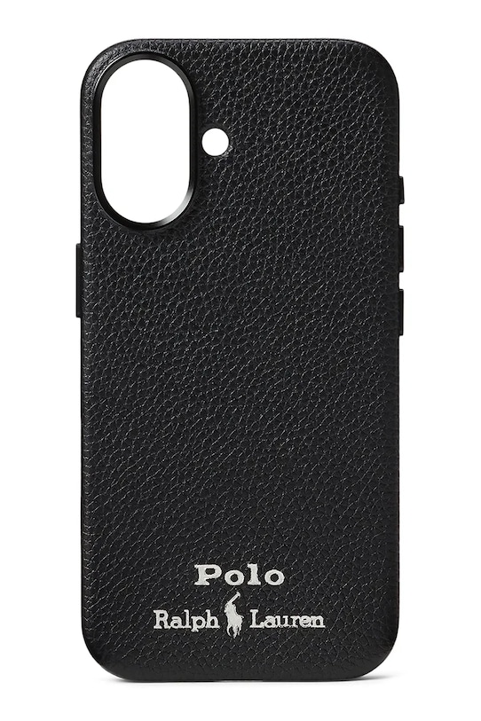 

Кожаный чехол для iphone 16 Polo Ralph Lauren, черный