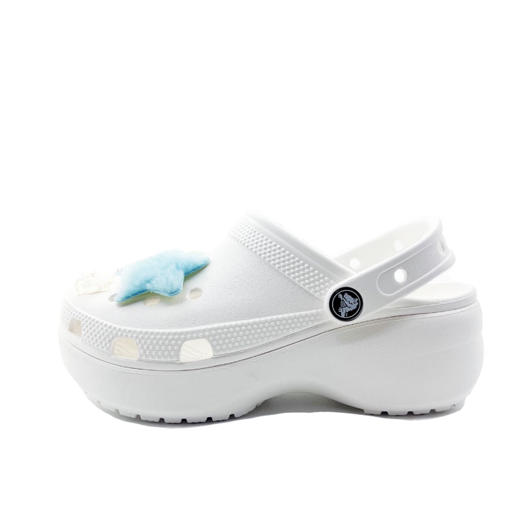 Crocs Классические туфли-сабо на платформе унисекс белого цвета