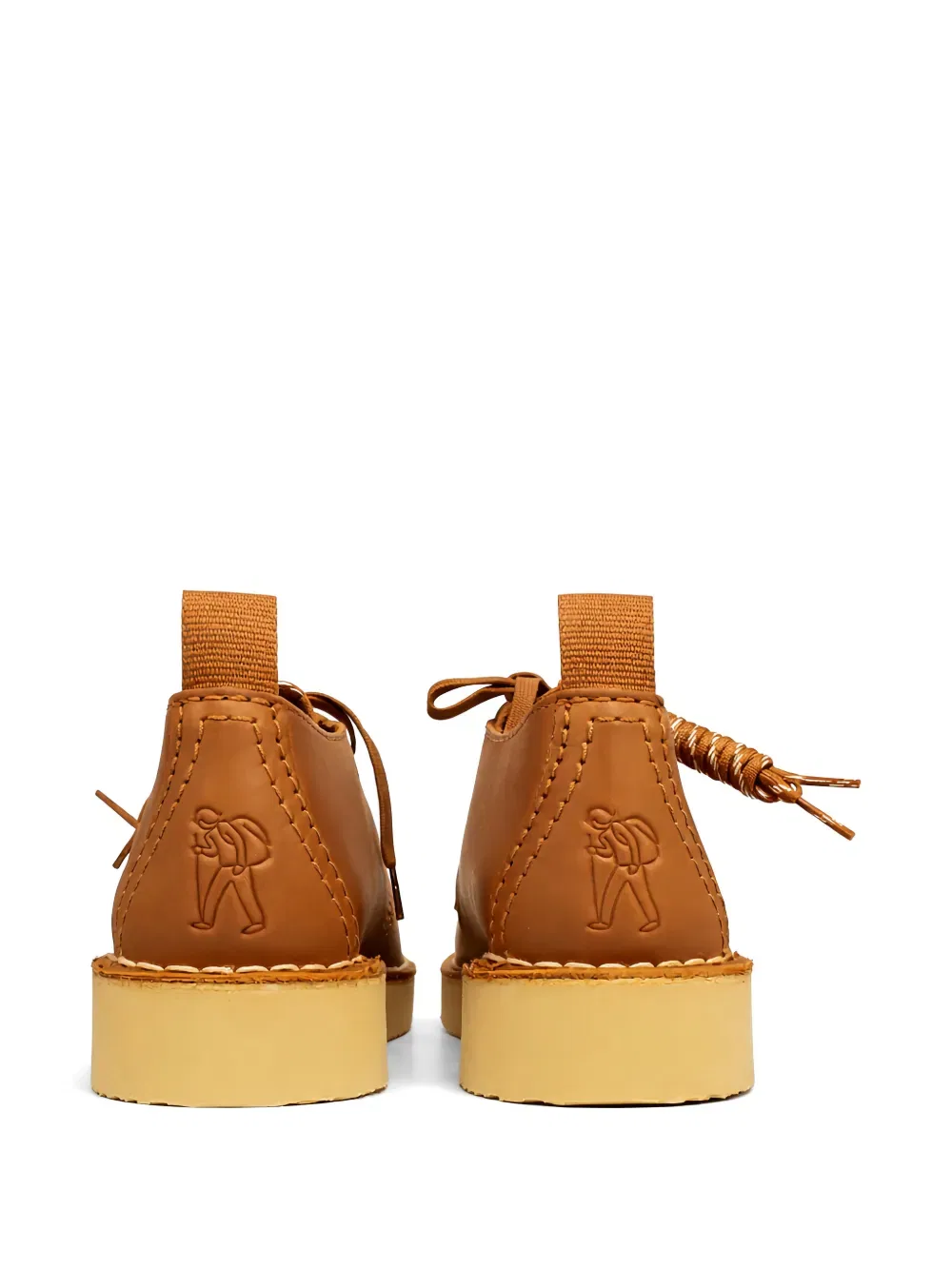 Ботинки на шнуровке с логотипом Clarks Originals, коричневый — фото 2