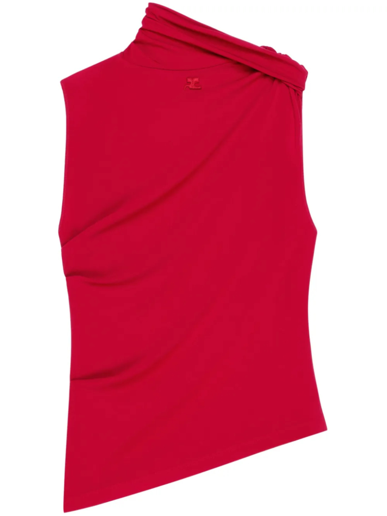 

Courrèges топ асимметричного кроя из джерси, красный