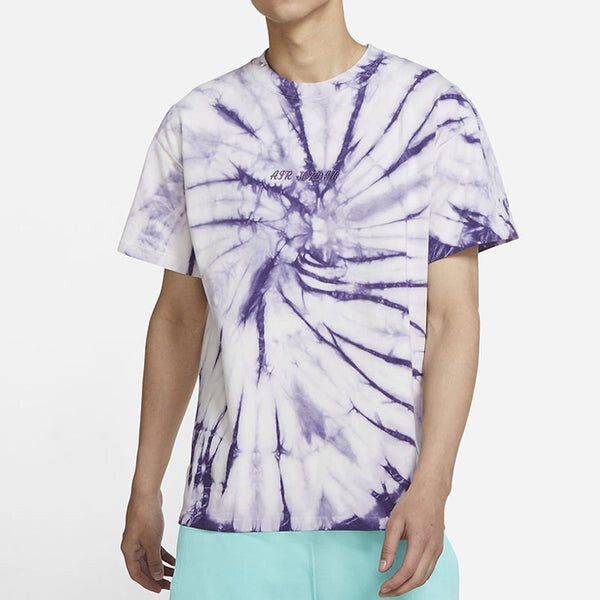 Футболка Air Jordan Tie Dye Printing Loose Knit Short Sleeve Purple, фиолетовый — фото 4