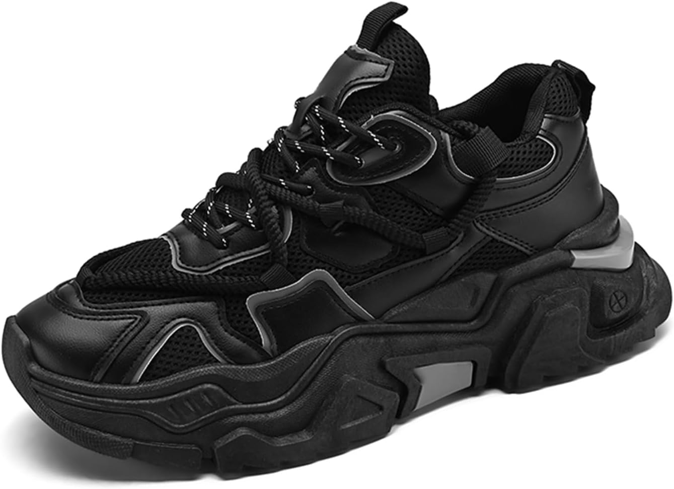 

Модные мужские кроссовки, удобные износостойкие скейтбордические туфли для всех сезонов, кроссовки для тенниса, работы и прогулок Hhhchpm, черный