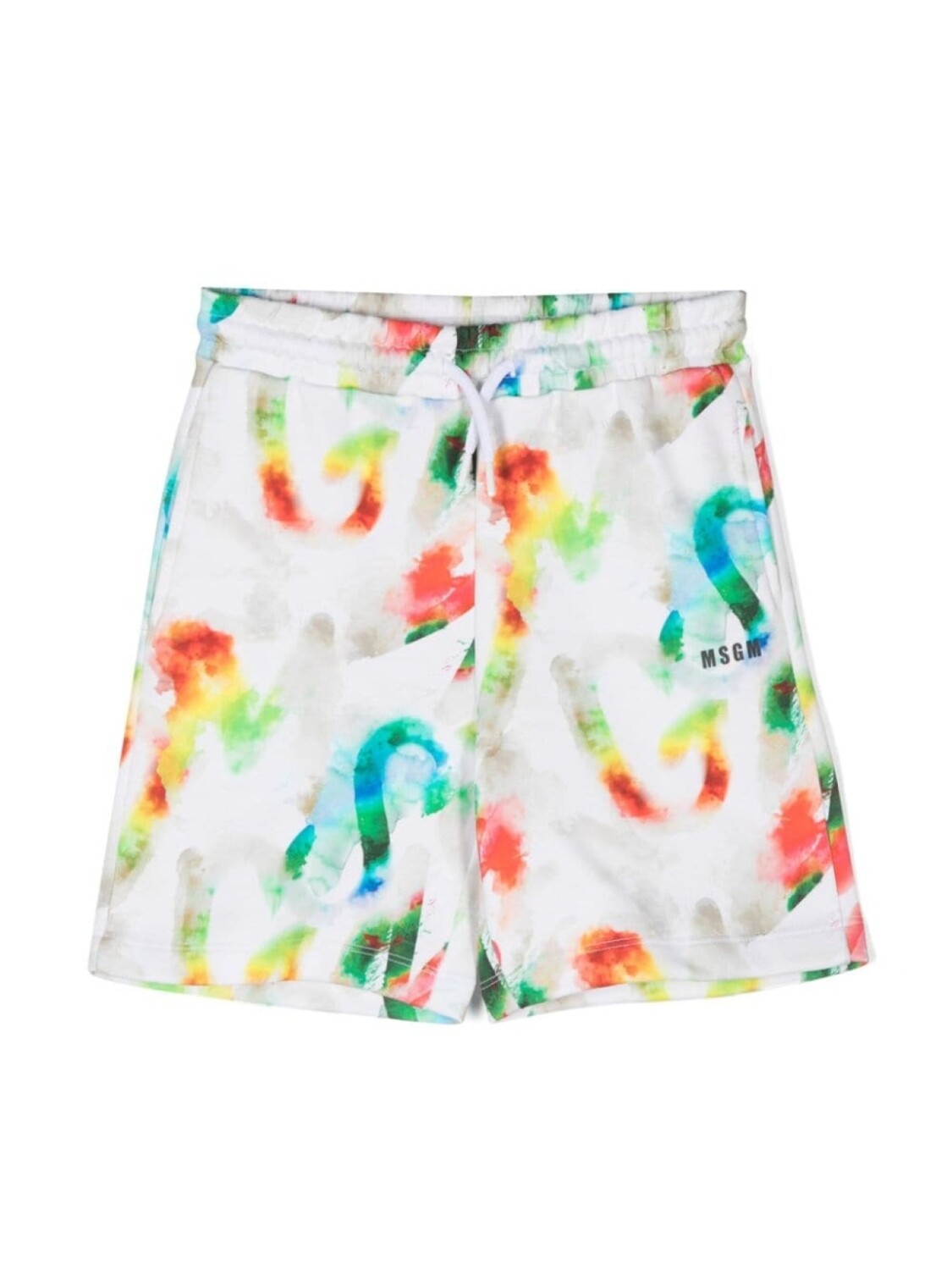 

MSGM Kids шорты с принтом, белый