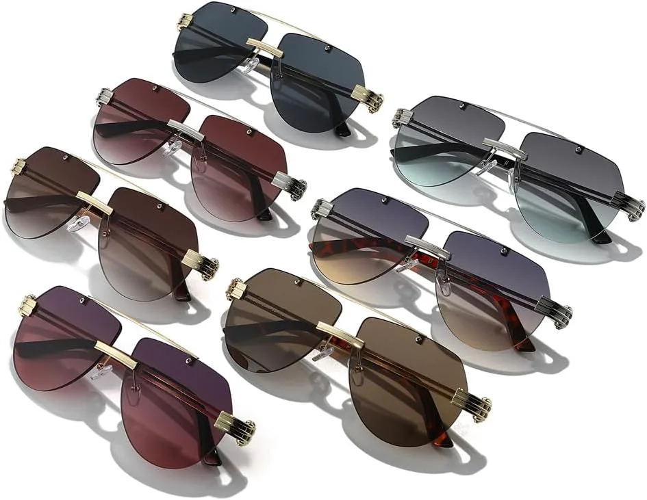 

Женские солнцезащитные очки Bullabulling Fashion Pilot в стиле ретро, ​​квадратные, с двойной перемычкой, в стиле 70-х и 90-х, с защитой от УФ-излучения, Gold Tea