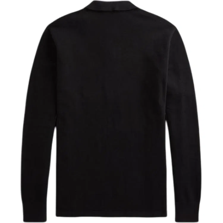 Поло Custom Slim Fit мужское Polo Ralph Lauren, Black — фото 3