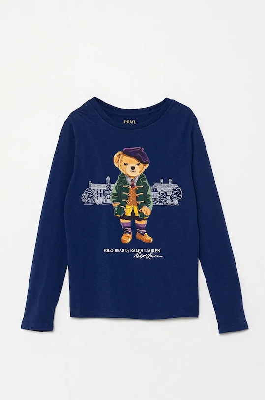 

Детская хлопковая водолазка Polo Ralph Lauren, синий