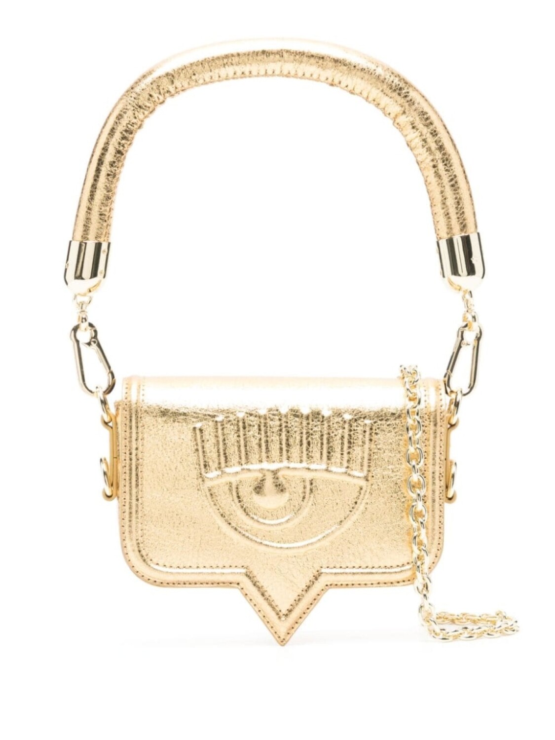 

Chiara Ferragni маленькая сумка на плечо Metal Eyelike, золотой