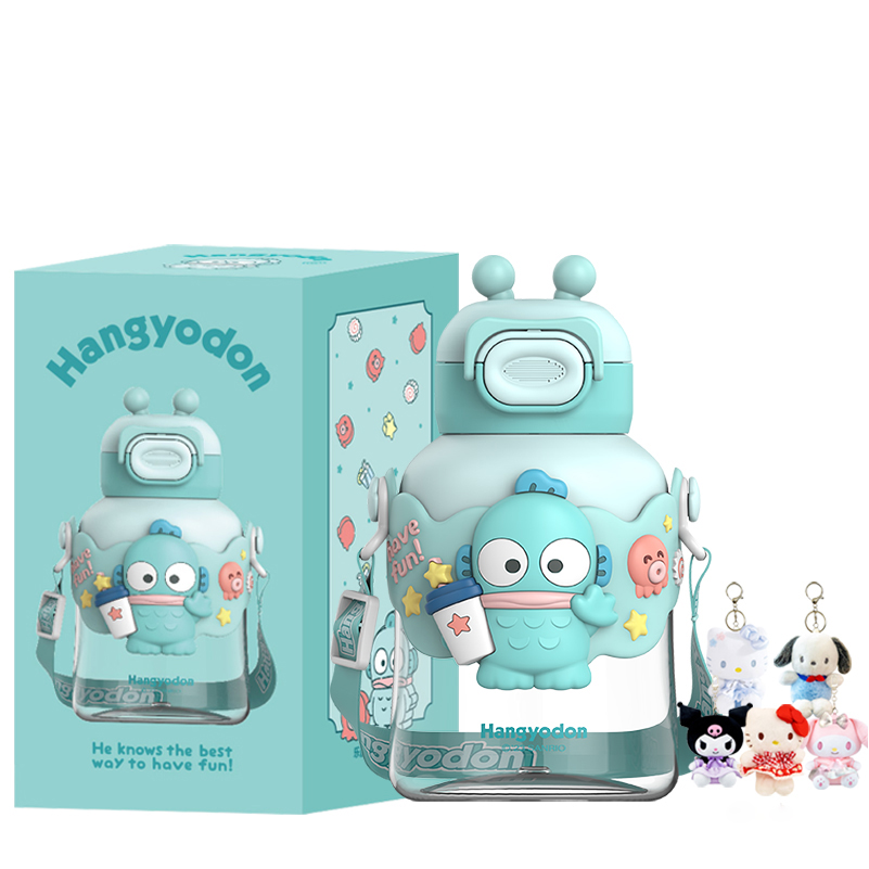 Sanrio Практичная соломенная кружка из материала Tritan, мультиколор, 700 мл