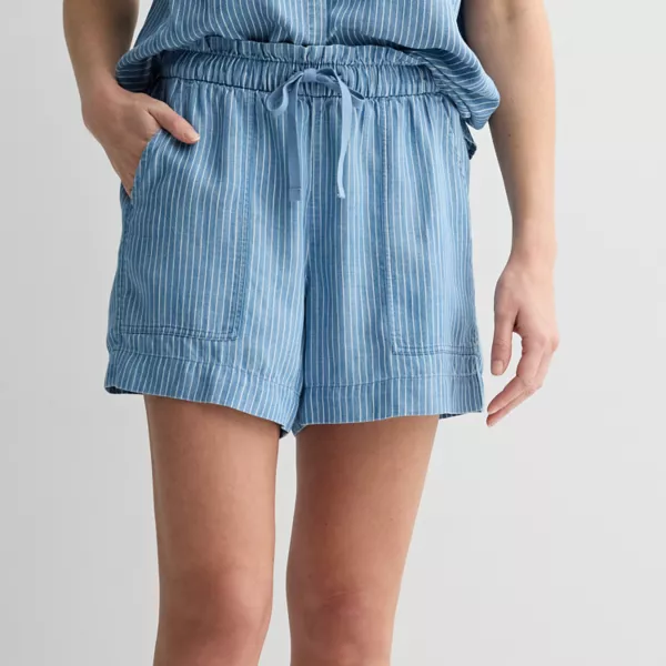 

Женские шорты Femme Sonoma Goods For Life, цвет railroad stripe