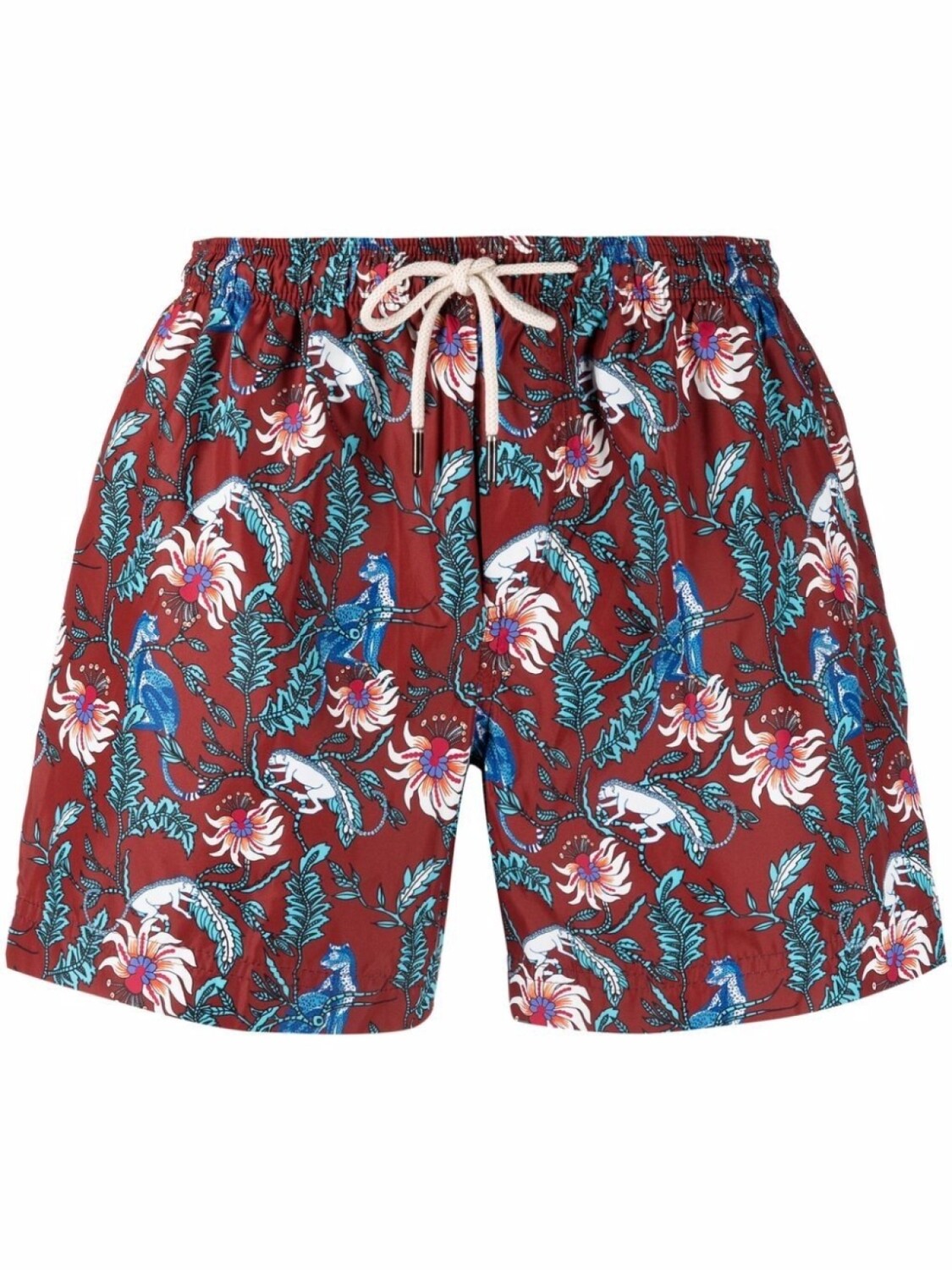 

PENINSULA SWIMWEAR плавки-шорты с кулиской и цветочным принтом, коричневый