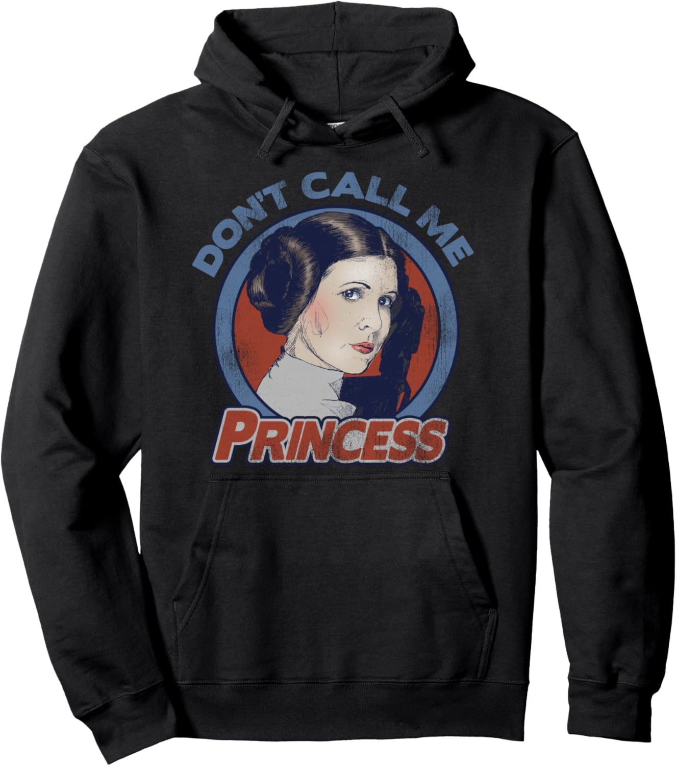 

Худи с графическим принтом Лея из Звездных войн: Не называй меня принцессой, черное, размер S Star Wars