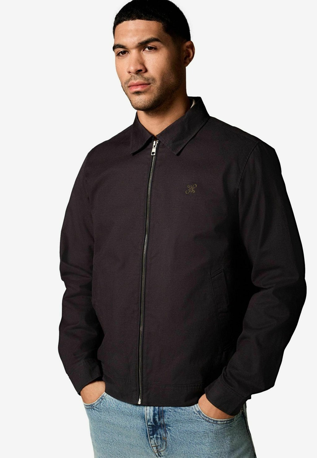 

Летняя куртка REGULAR FIT - COLLARED HARRINGTON Next, темно-синий