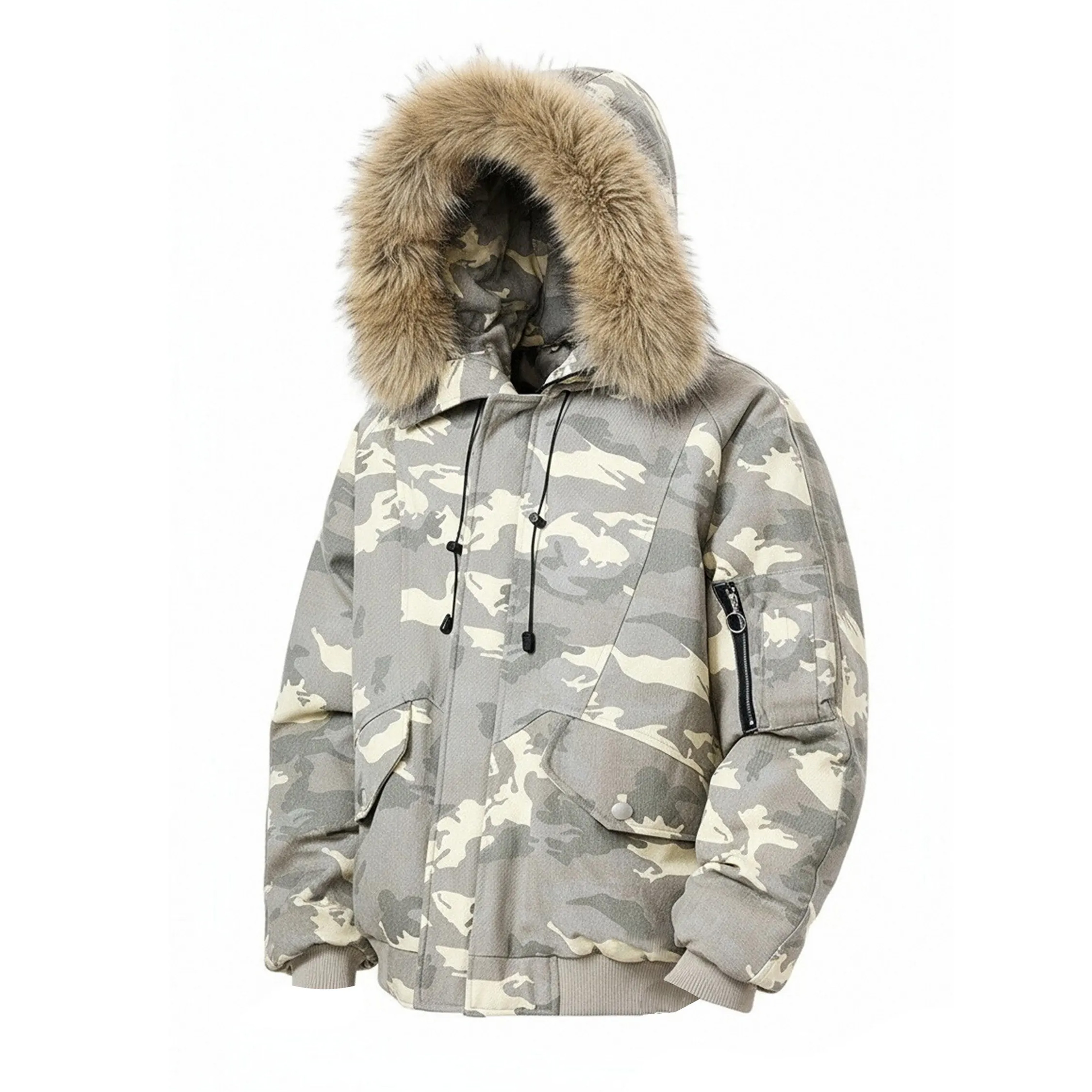 

Пуховик Unisex Hooded Thickened ZIAREL, camouflage