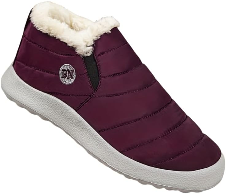 

Мужские зимние ботинки, теплые уютные нескользящие ботинки до щиколотки с плюшевой подкладкой, удобные походные ботинки, утепленная обувь для треккинга, зима Hhhchpm, бордовый