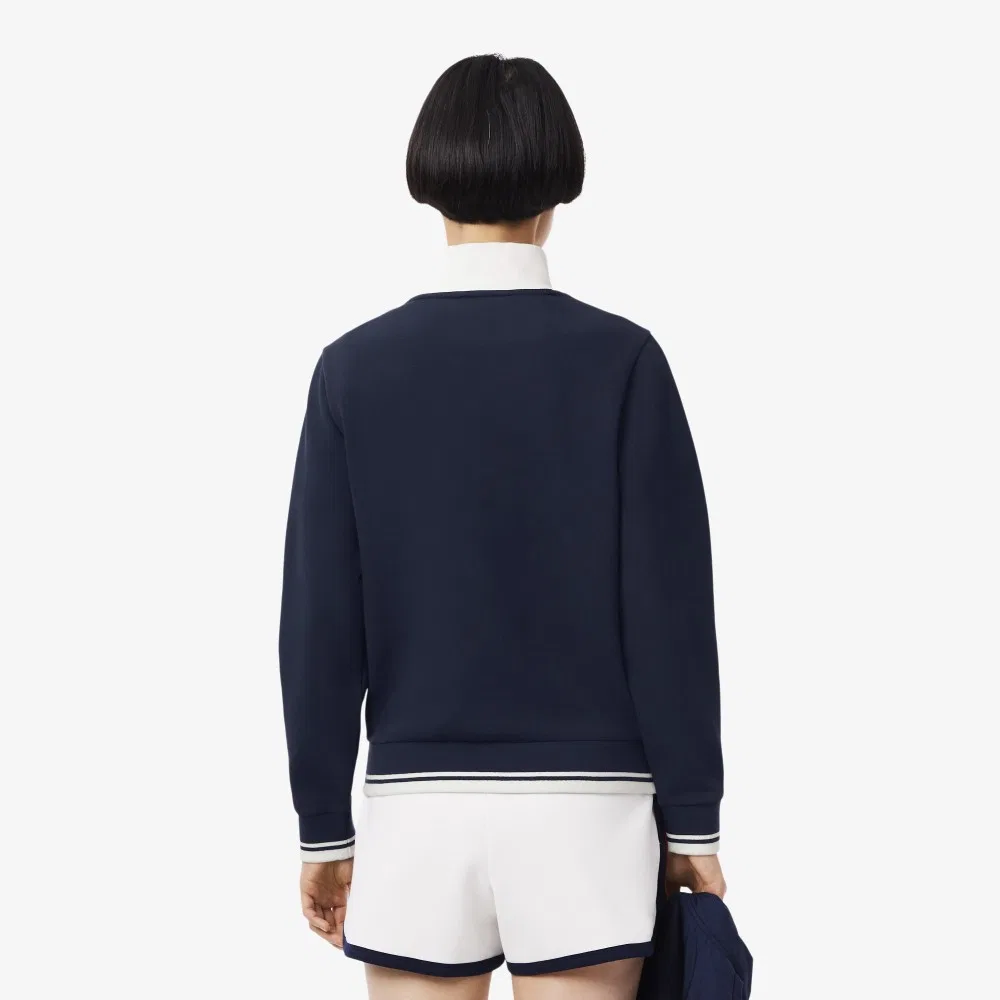 Свитшот Lacoste Heritage Tennis, на молнии, тёмно-синий — фото 3