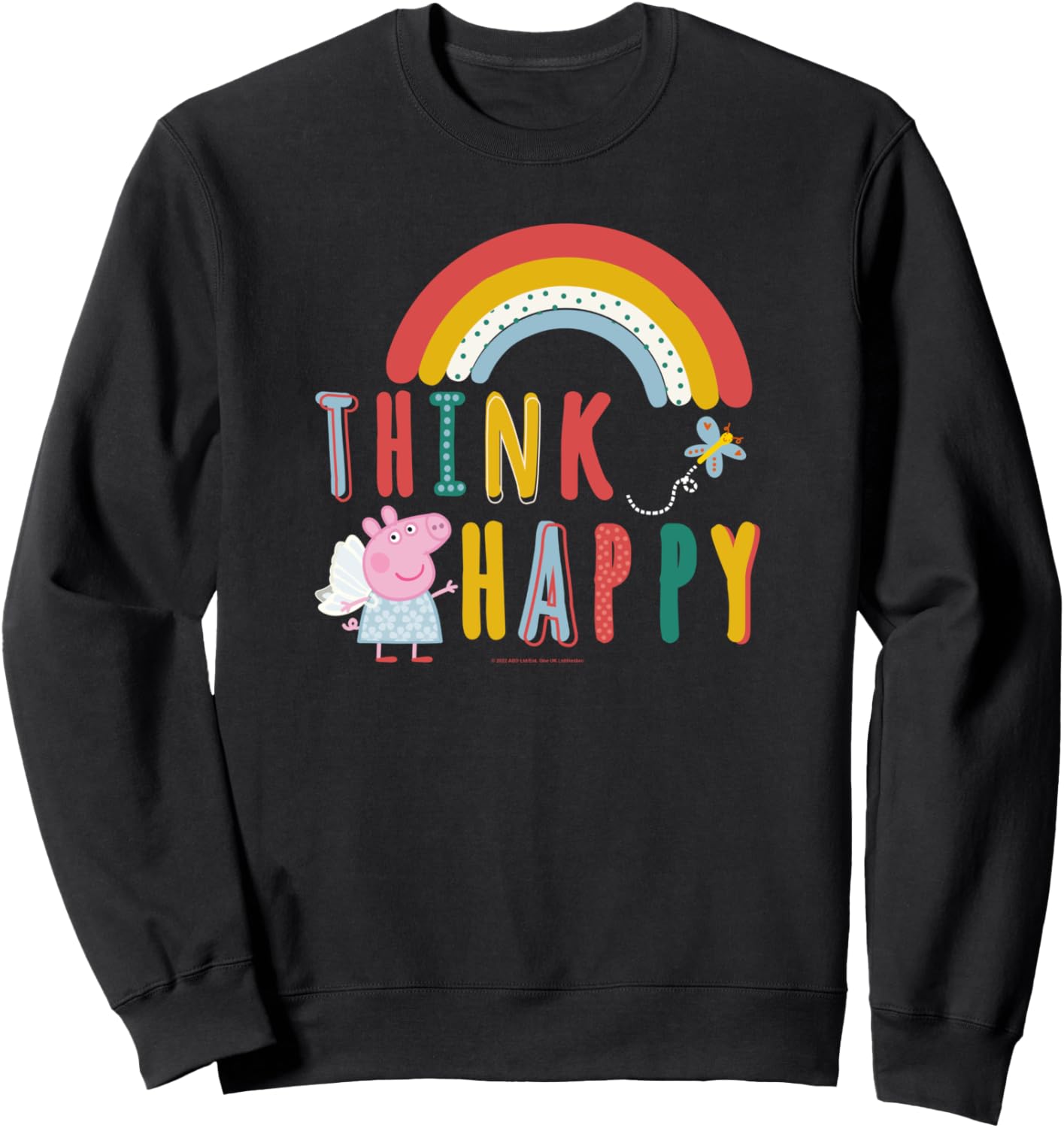 

Толстовка с радужным логотипом в стиле ретро «Свинка Пеппа: Думай счастливо», черная Peppa Pig, Черный, Толстовка с радужным логотипом в стиле ретро «Свинка Пеппа: Думай счастливо», черная Peppa Pig