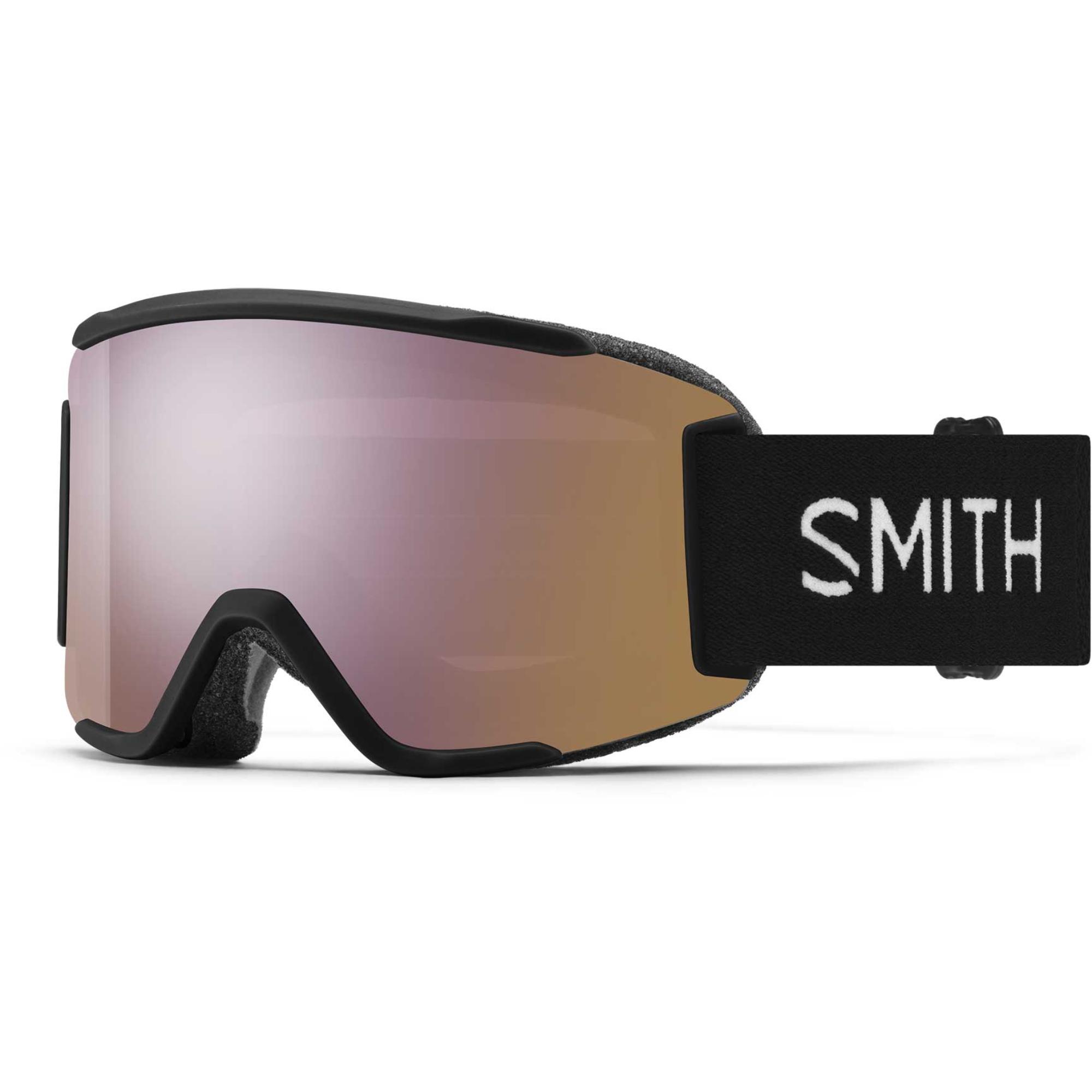 

Снежные очки Squad S Smith, Black/ChromaPop Everyday Rose Gold Mirror