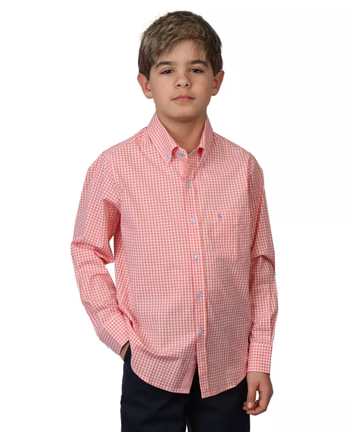 

Рубашка с длинным рукавом Big Boys Signature Gingham Tailorbyrd, оранжевый