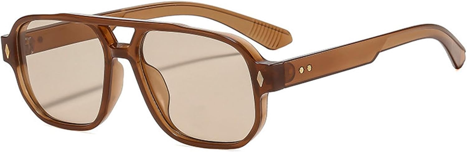 

Willochra Модные солнцезащитные очки большого размера в форме пилота, квадратные, для женщин и мужчин, роскошные, прямоугольные, с градиентным затемнением, с защитой от УФ-излучения UV400, C4