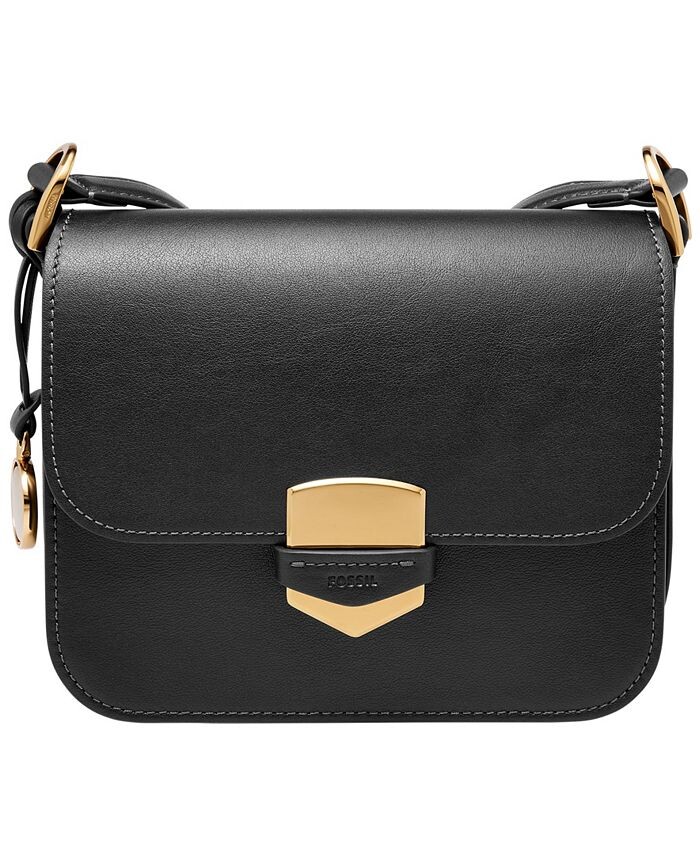 

Кожаная сумка через плечо Lennox с клапаном Fossil, цвет Black