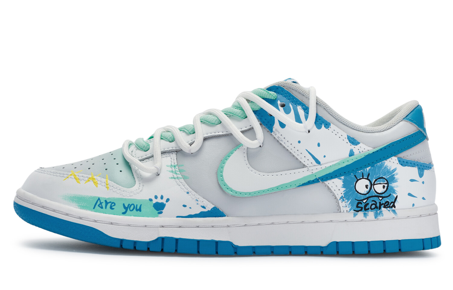 

Кроссовки Nike Dunk Skateboarding Shoes Men Low-top Eveblue/Techgreen/Iolite, зеленый