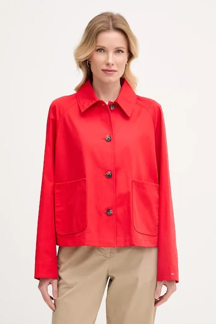 Пальто короткое relaxed fit Tommy Hilfiger, красный