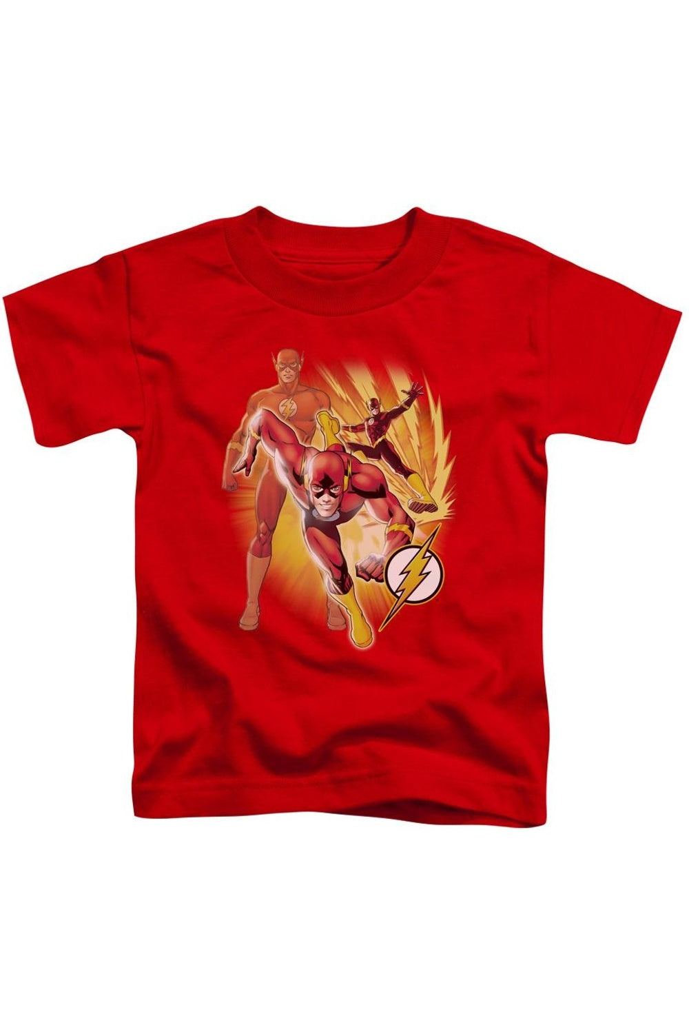 

Футболка детская с коротким рукавом "Лига справедливости Америки" с коллажем Флэша Gildan, красный