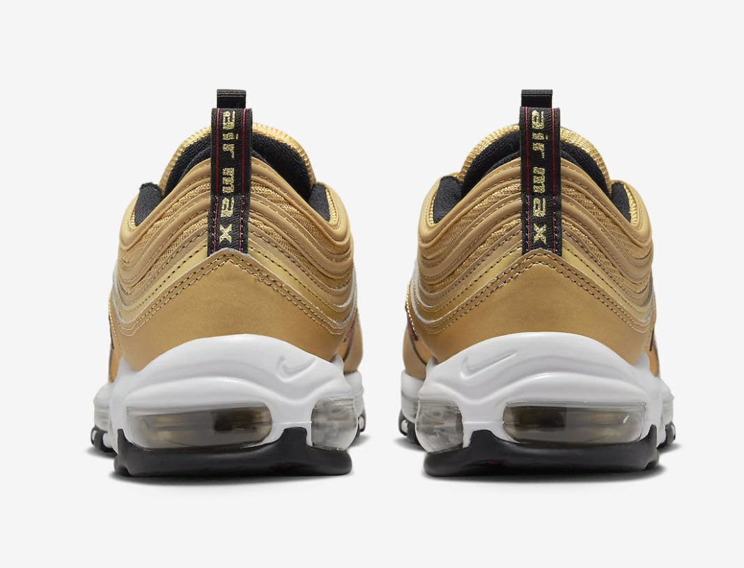 Детские кроссовки Nike Air Max 97, белый/черный/красный/золотой — фото 3