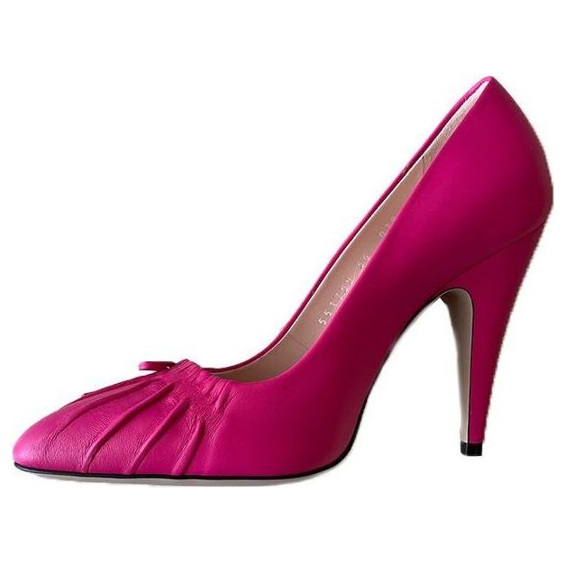 Кроссовки (WMNS) Gucci Nappa Bow High Heel Pumps 'Bright Fucsia'