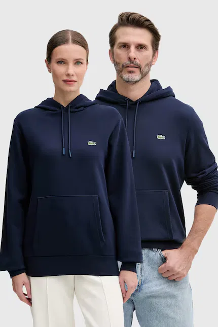 Худи Lacoste, синее, базовый крой