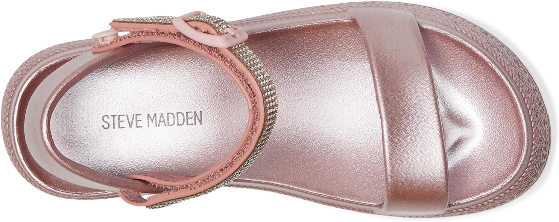 Сандалии Steve Madden Kids Bunnie, цвет Pink Metallic — фото 2