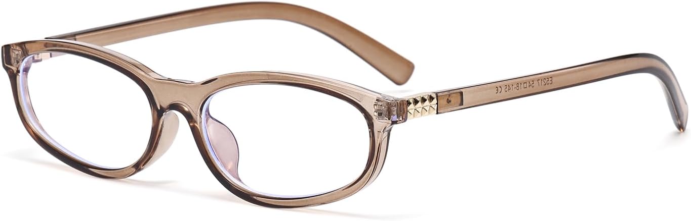 

Солнцезащитные очки HJSTES в стиле ретро, ​​овальные, модные, «кошачий глаз», винтажные, узкие, в стиле 90-х и Y2K. Дизайнерские солнцезащитные очки, A03 Brown Frame/Clear Lens