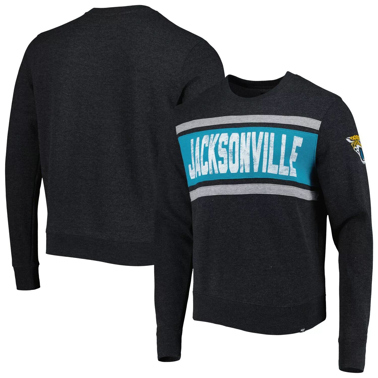 

Мужской черный пуловер с принтом '47 Jacksonville Jaguars Bypass Tribeca