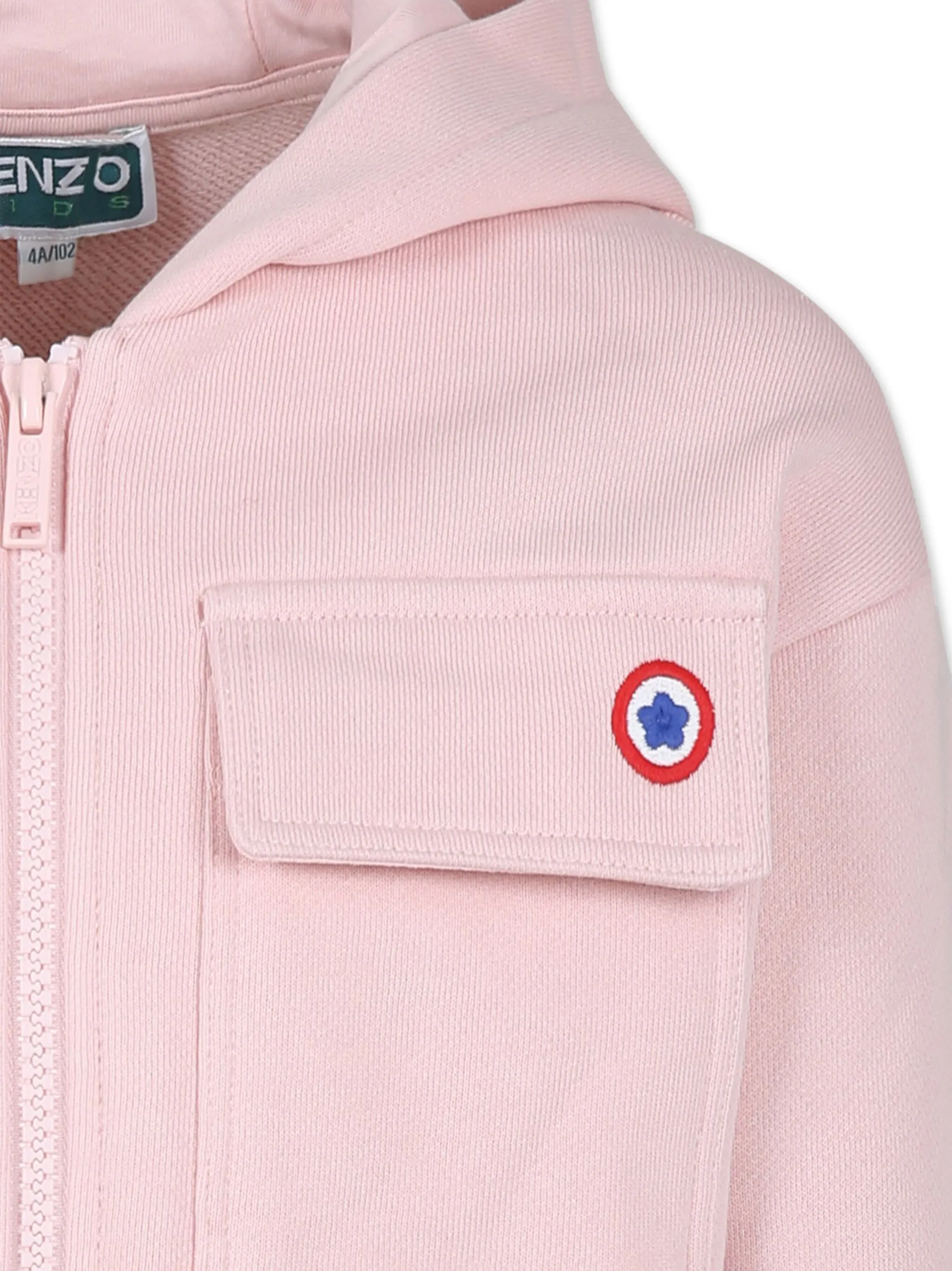 Худи Boke Flower на молнии Kenzo Kids, розовый — фото 3