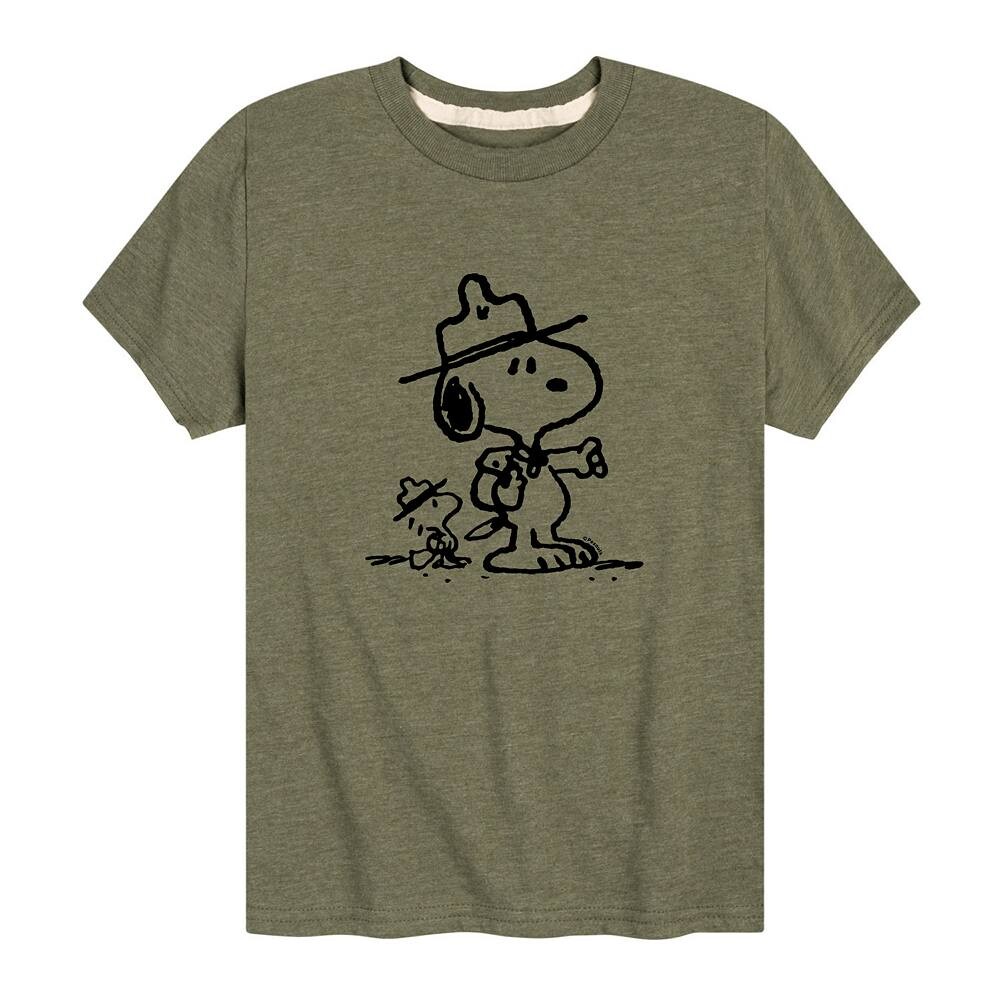

Футболка с рисунком Peanuts Scout Pals для мальчиков 8–20 лет Licensed Character, зеленый