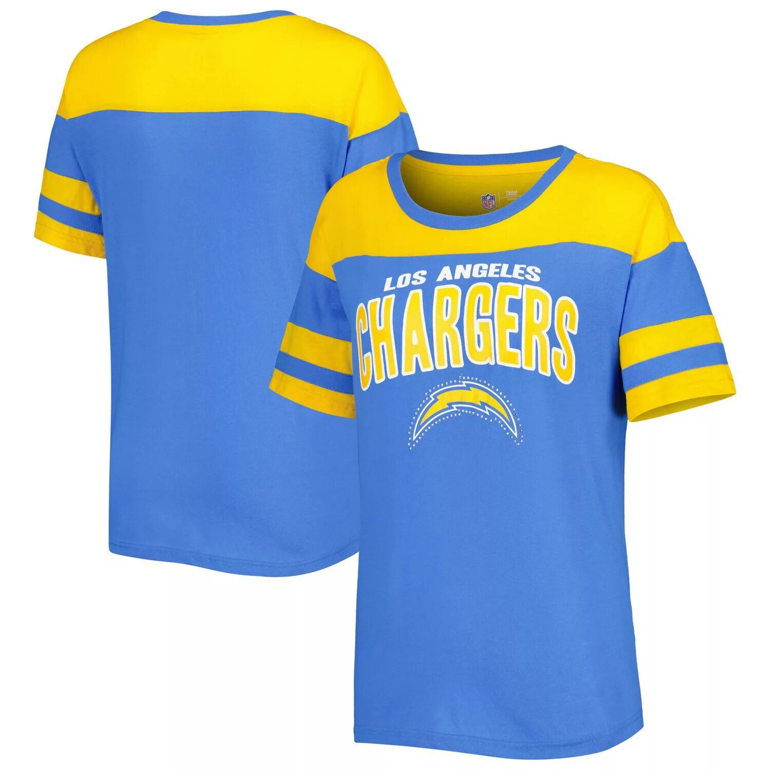 

Женская футболка G-III 4Her от Carl Banks Powder Blue/Gold Los Angeles Chargers Play the Ball G-III