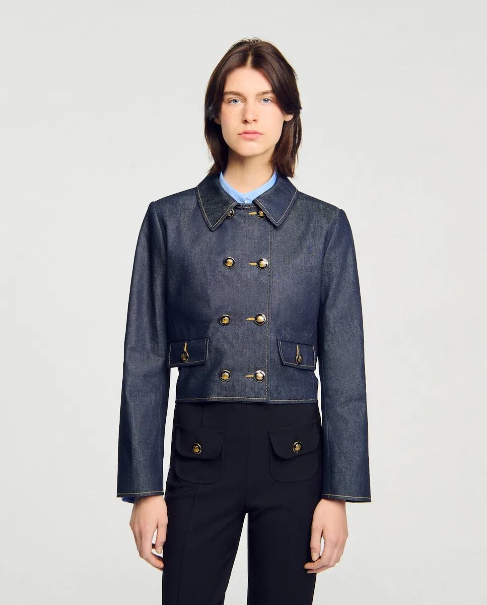 

Женская джинсовая жакет Sandro, синий