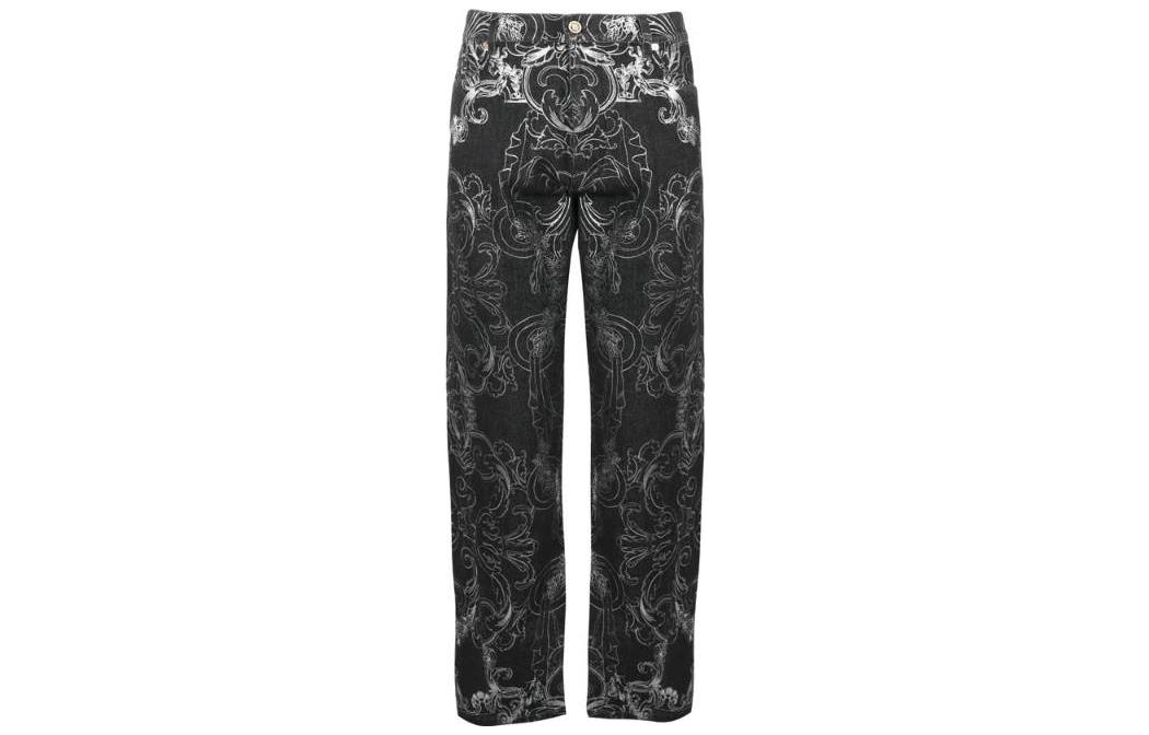 

Узорчатые джинсы VERSACE, черные