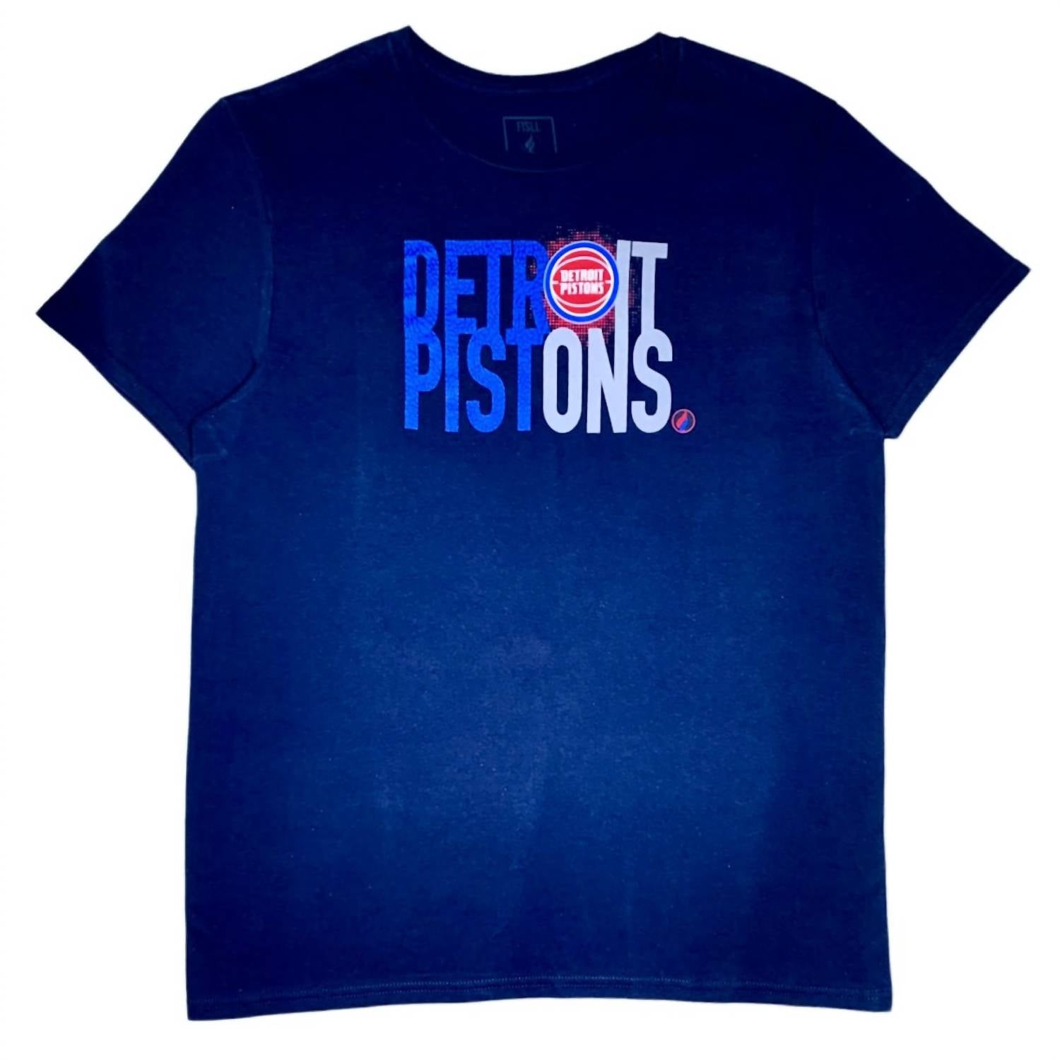 

Мужская футболка Detroit Pistons Text Tee темно-синего цвета FISLL