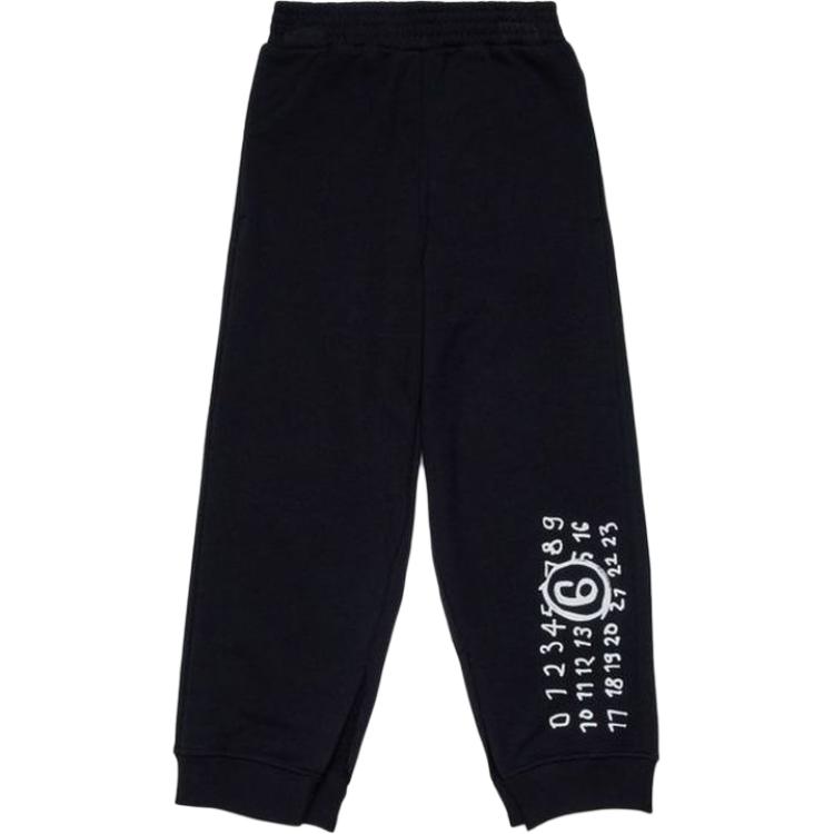 

Детские вязаные спортивные штаны MM6 Maison Margiela, черный