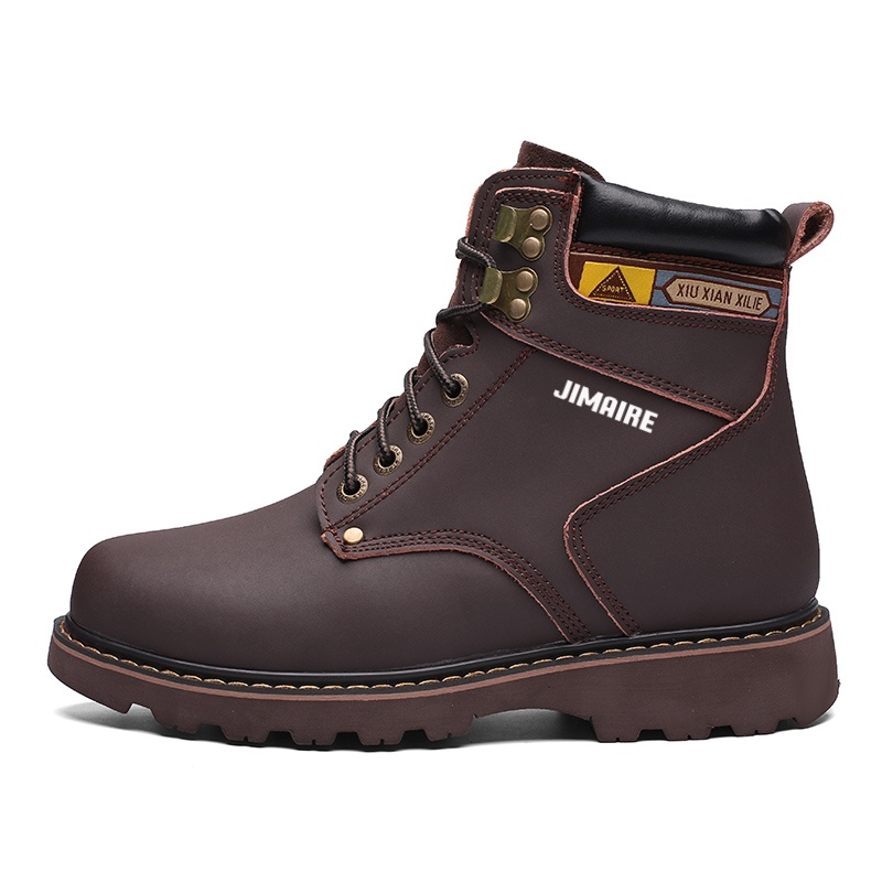 

King Jinmai Кроссовки Мартин мужские темно-коричневые всесезонные, цвет Dark Brown-All-Season