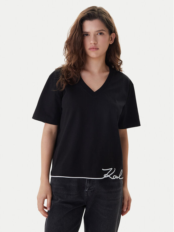 

Футболка relaxed fit B1W17031 Karl Lagerfeld, черный
